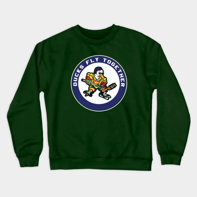 Ducks Fly Together Crewneck Sweatshirt by old_school_designs